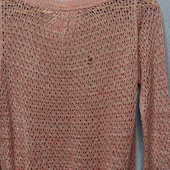 Anthropologie Guinevere Glimmered Pullover Sweater Women's Size S Open Knit - Picture 5 of 5
